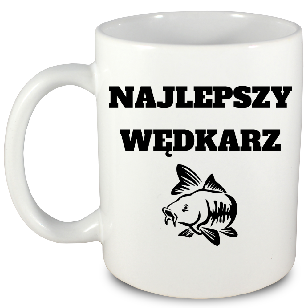 Kubek biały z nadrukiem: "Najlepszy wędkarz" - wędkarstwo #8