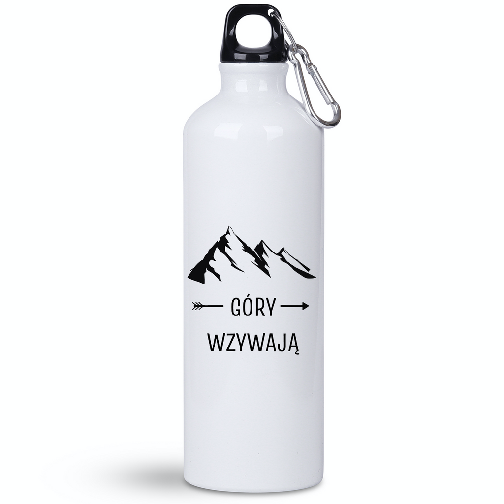 Butelka biała 800 ml z nadrukiem „Góry wzywają” #4