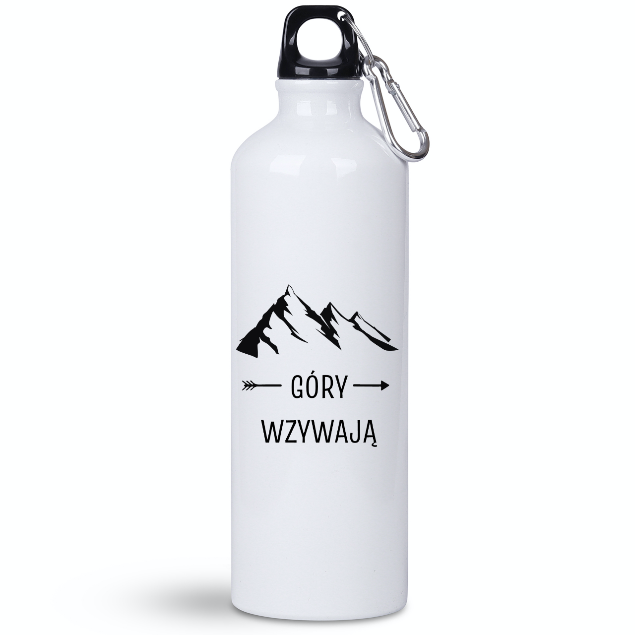 Butelka biała 800 ml z nadrukiem „Góry wzywają” #4