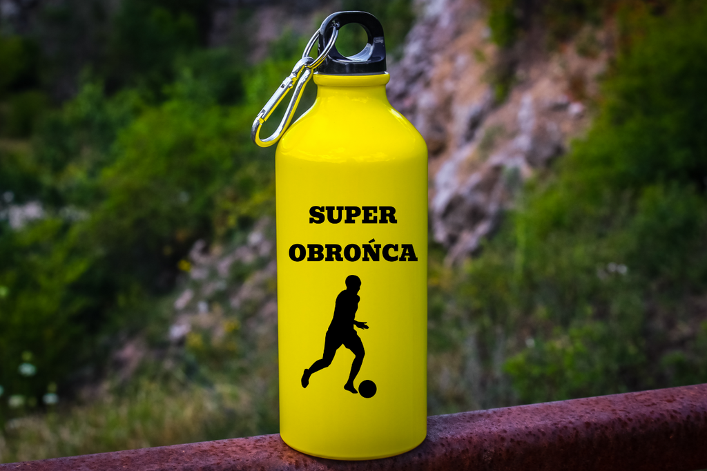 Bidon żółty 600 ml z napisem "Super Obrońca" – piłka nożna #5