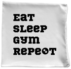 Poduszka z nadrukiem „Eat Sleep Gym Repeat” – siłownia #7
