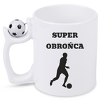 Kubek z piłką i nadrukiem "Super Obrońca" – piłka nożna #14
