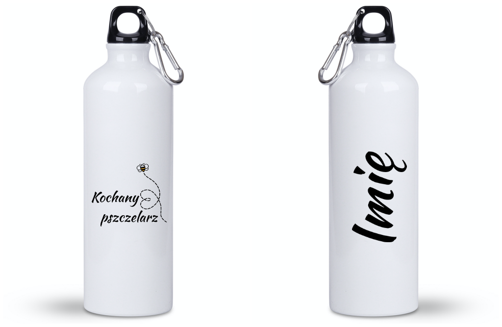 Bidon biały 800 ml z nadrukiem „Kochany pszczelarz” – pszczelarstwo #6