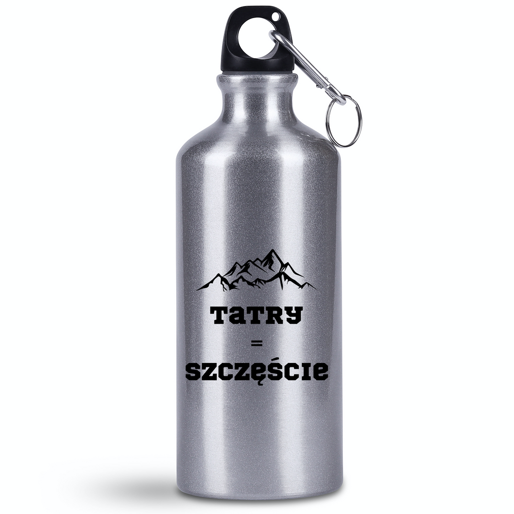 Bidon srebrny 500 ml z nadrukiem „Tatry = Szczęście” – Podhale, Zakopane, góry #3
