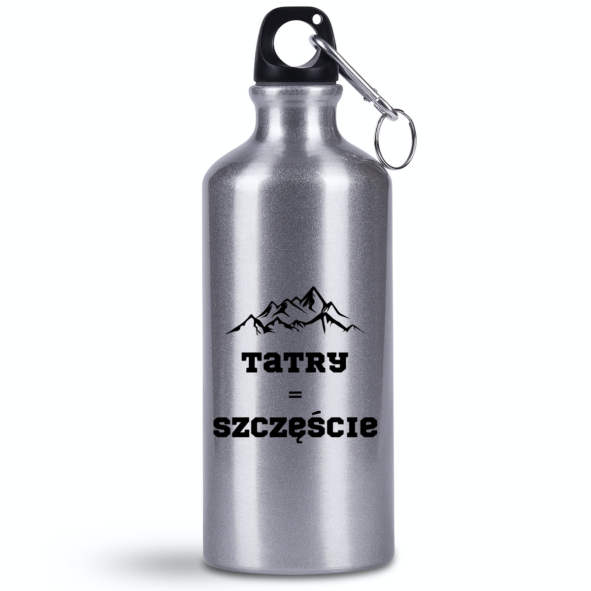 Bidon srebrny 500 ml z nadrukiem „Tatry = Szczęście” – Podhale, Zakopane, góry #3