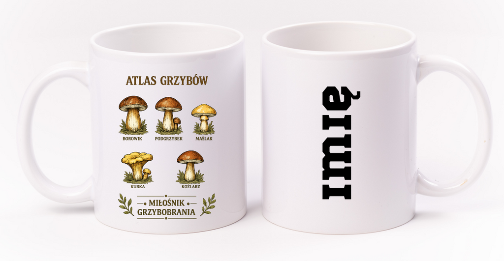 Kubek biały z nadrukiem „Atlas Grzybów” – grzyby #7