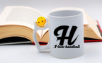 Kubek z piłką, czarną literą "H" i napisem "I LOVE HANDBALL" #4