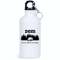 Butelka biała 400 ml z nadrukiem „Dom jest tam, gdzie go zaparkujesz” – podróż, wyprawa #6