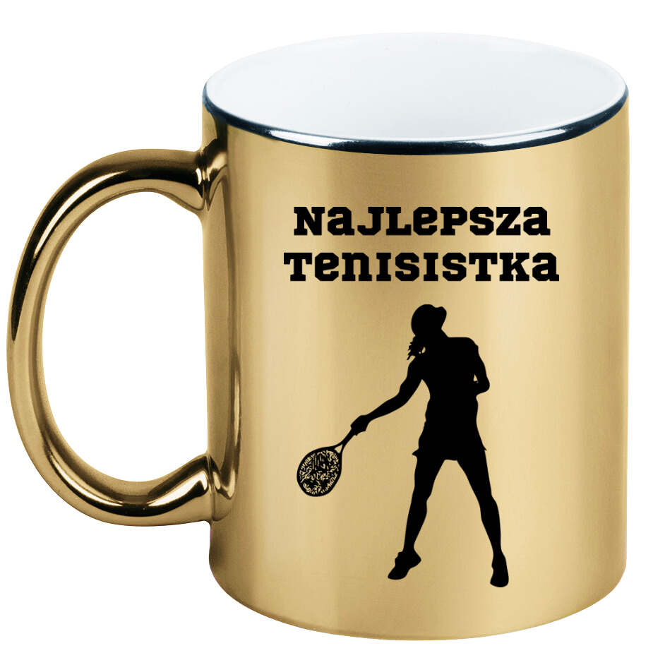 Kubek złoty z napisem "NAJLEPSZA TENISISTKA" #2