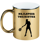 Kubek złoty z napisem "NAJLEPSZA TENISISTKA" #2