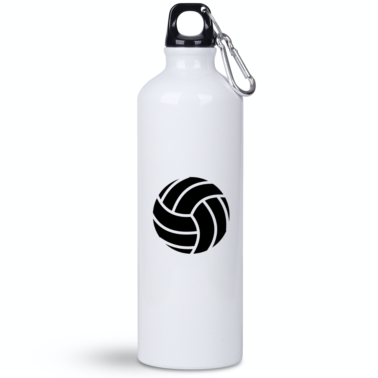 Butelka biała 800 ml z nadrukowaną grafiką piłki i imieniem do wyboru – siatkówka #5