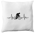 Poduszka z grafiką "Rowerowe EKG, linia życia" – dla rowerzysty #10