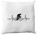 Poduszka z grafiką "Rowerowe EKG, linia życia" – dla rowerzysty #10