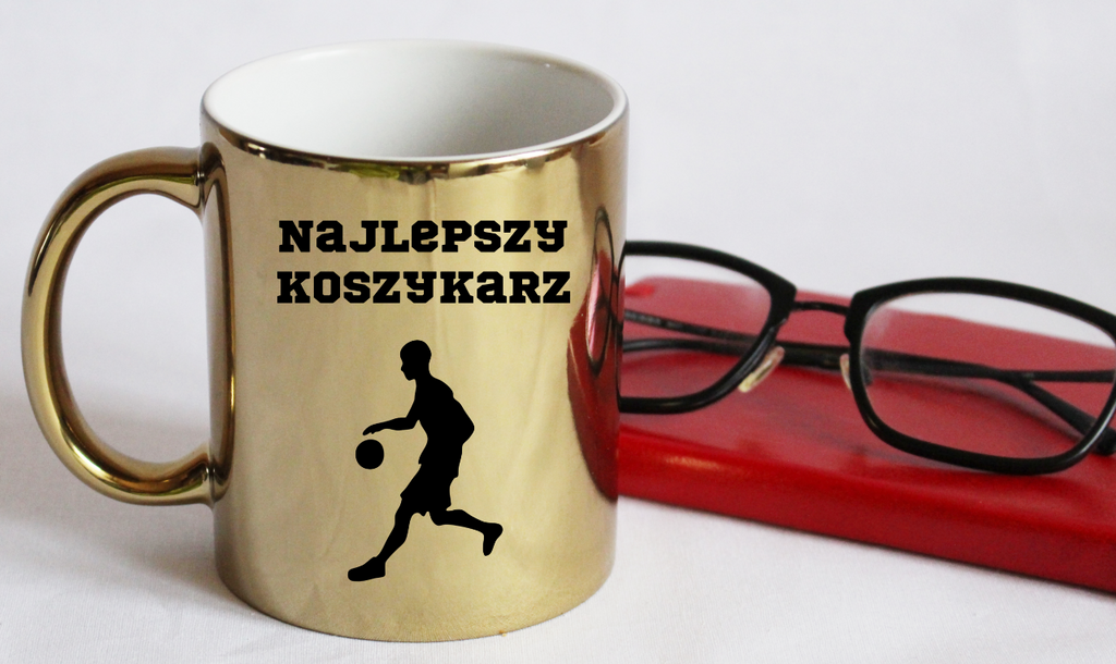 Kubek złoty z nadrukiem "Najlepszy Koszykarz" – koszykówka #4