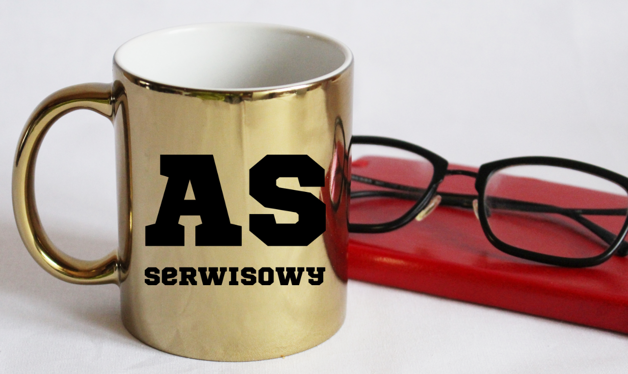 Kubek złoty z napisem "AS SERWISOWY" #3