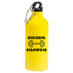 Bidon żółty 600 ml z nadrukiem "Kocham Siłownię" - na siłownię #1