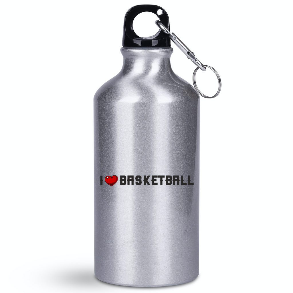 Kubek srebrny 400 ml z nadrukiem "I LOVE BASKETBALL" #1