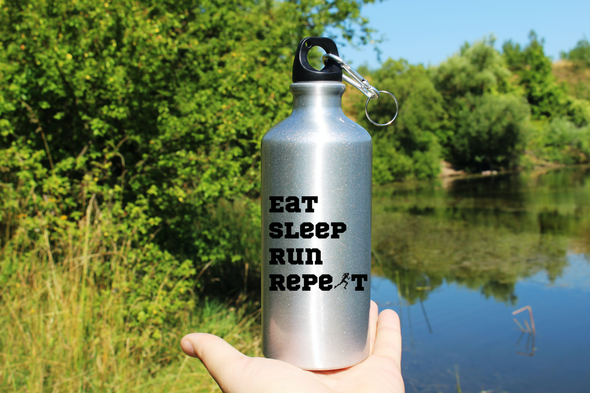 Bidon 500 ml  z nadrukiem "Eat Sleep Run Reapeat" damski – bieganie #10
