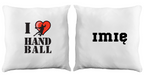 Poduszka z grafiką serca i napisem "I LOVE HANDBALL" #1