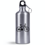 Bidon srebrny 500 ml na rower z grafiką roweru i imieniem do wyboru – dla rowerzystów #11