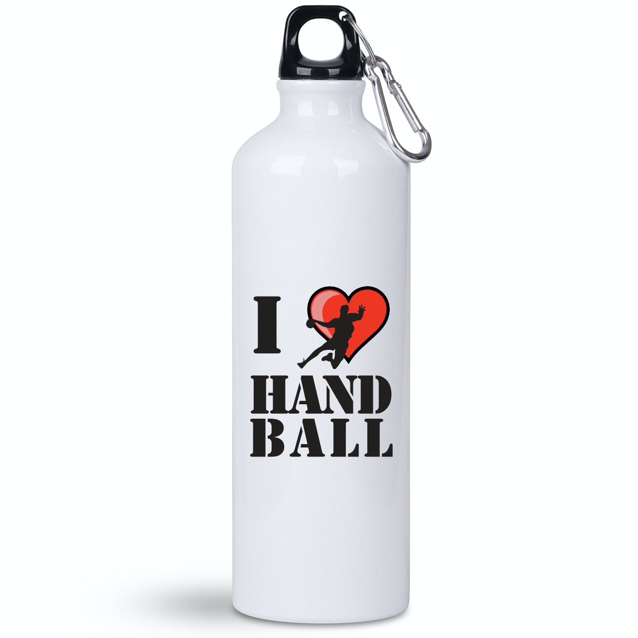Butelka biała 800 ml z napisem "I LOVE HANDBALL" #3