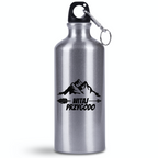 Bidon srebrny 500 ml z nadrukiem „Witaj przygodo” – namioty, camping, wyprawa #10
