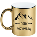 Kubek złoty z nadrukiem „Góry wzywają” – trekking #4