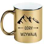 Kubek złoty z nadrukiem „Góry wzywają” – trekking #4