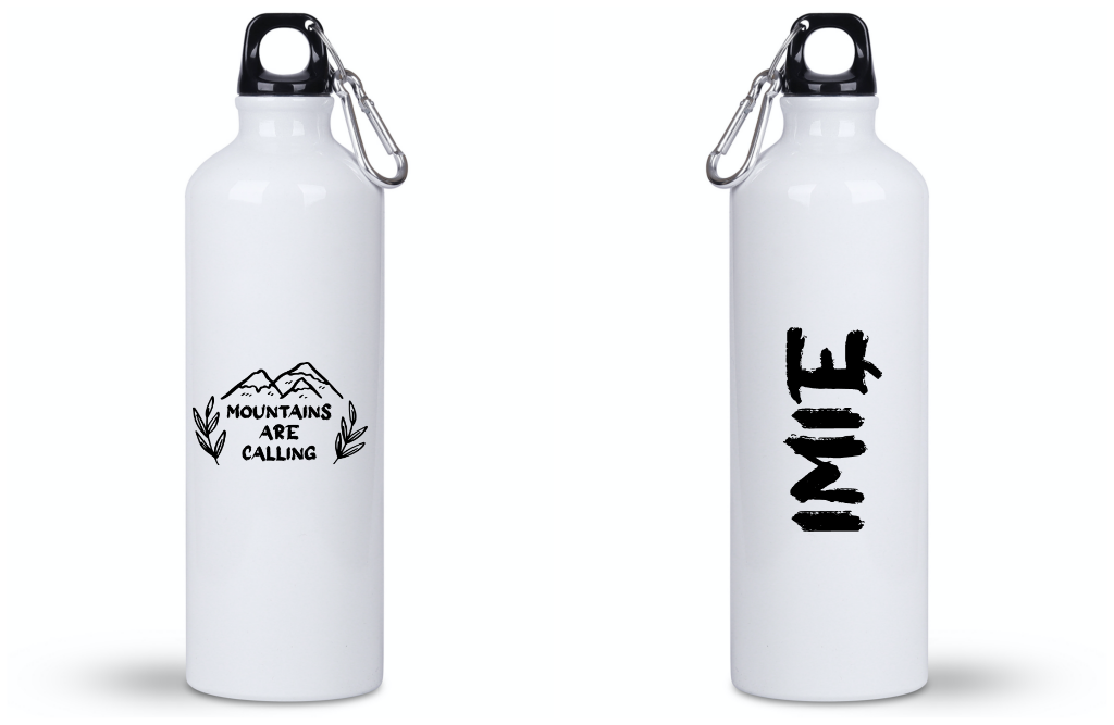 Butelka biała 800 ml z grafiką „Mountains are calling” – góry #8