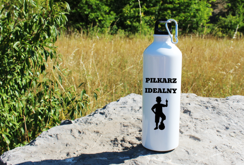 Butelka biała 800 ml z nadrukiem "Piłkarz Idealny" – piłka nożna #6