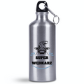 Butelka srebrna 500 ml z nadrukiem "Super wędkarz" – wędkarstwo #8