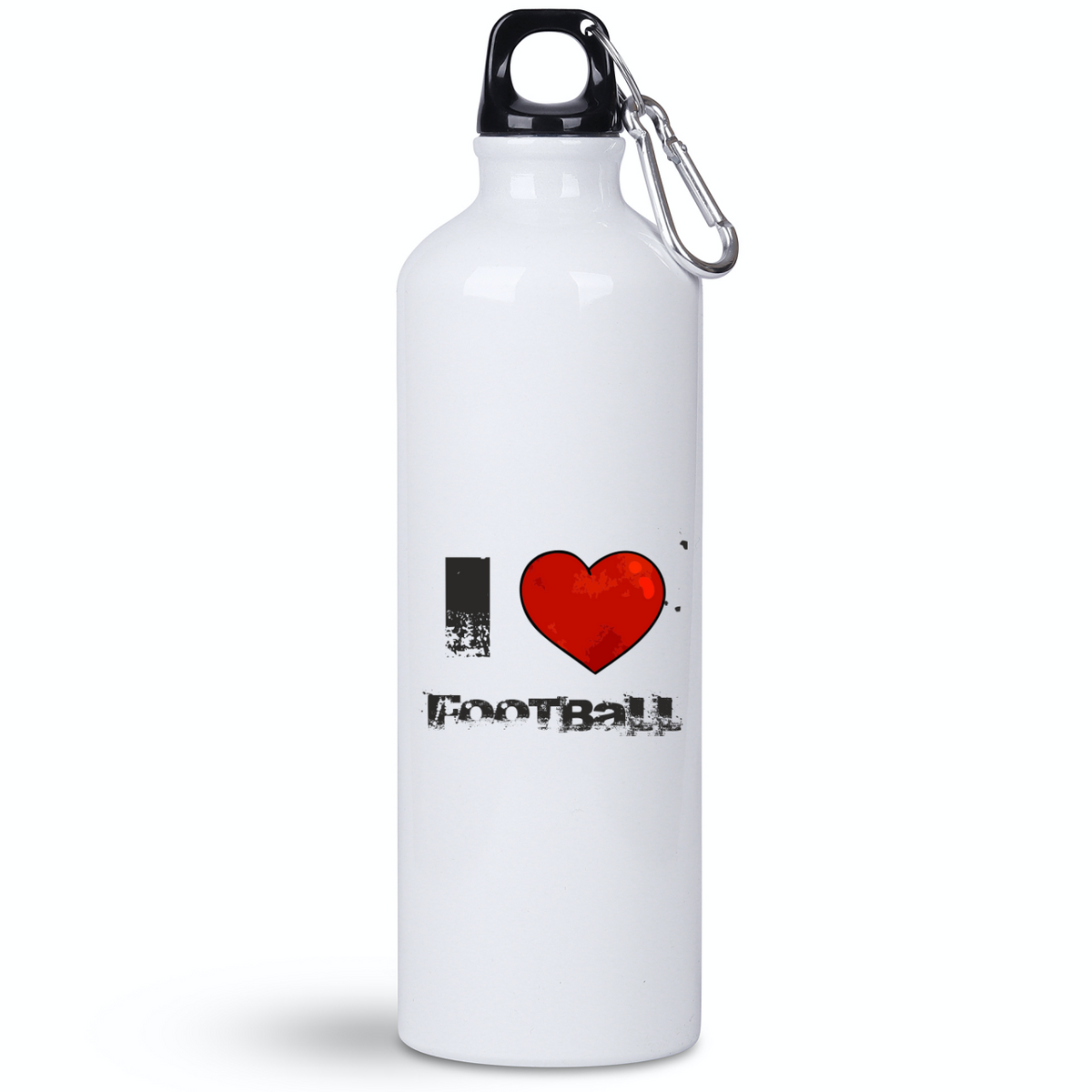 Butelka biała 800 ml z nadrukiem "I Love Football" – piłka nożna #2