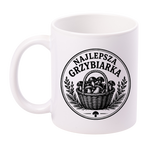 Kubek biały z nadrukiem "Najlepsza Grzybiarka" - grzyby #1