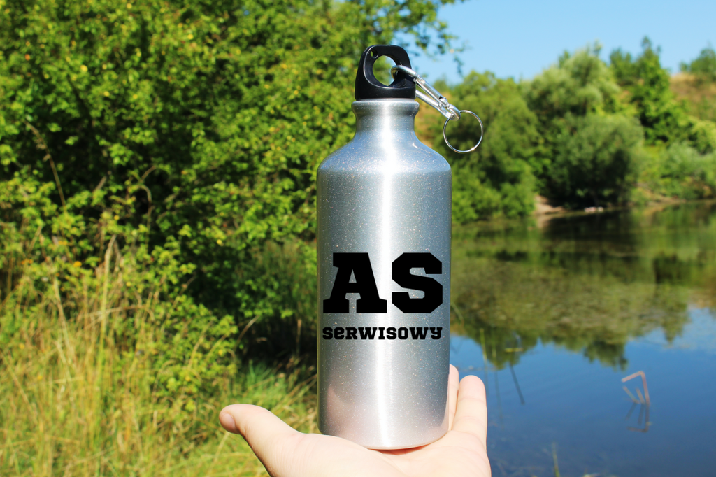 Butelka srebrna 500 ml z napisem "AS SERWISOWY" #3