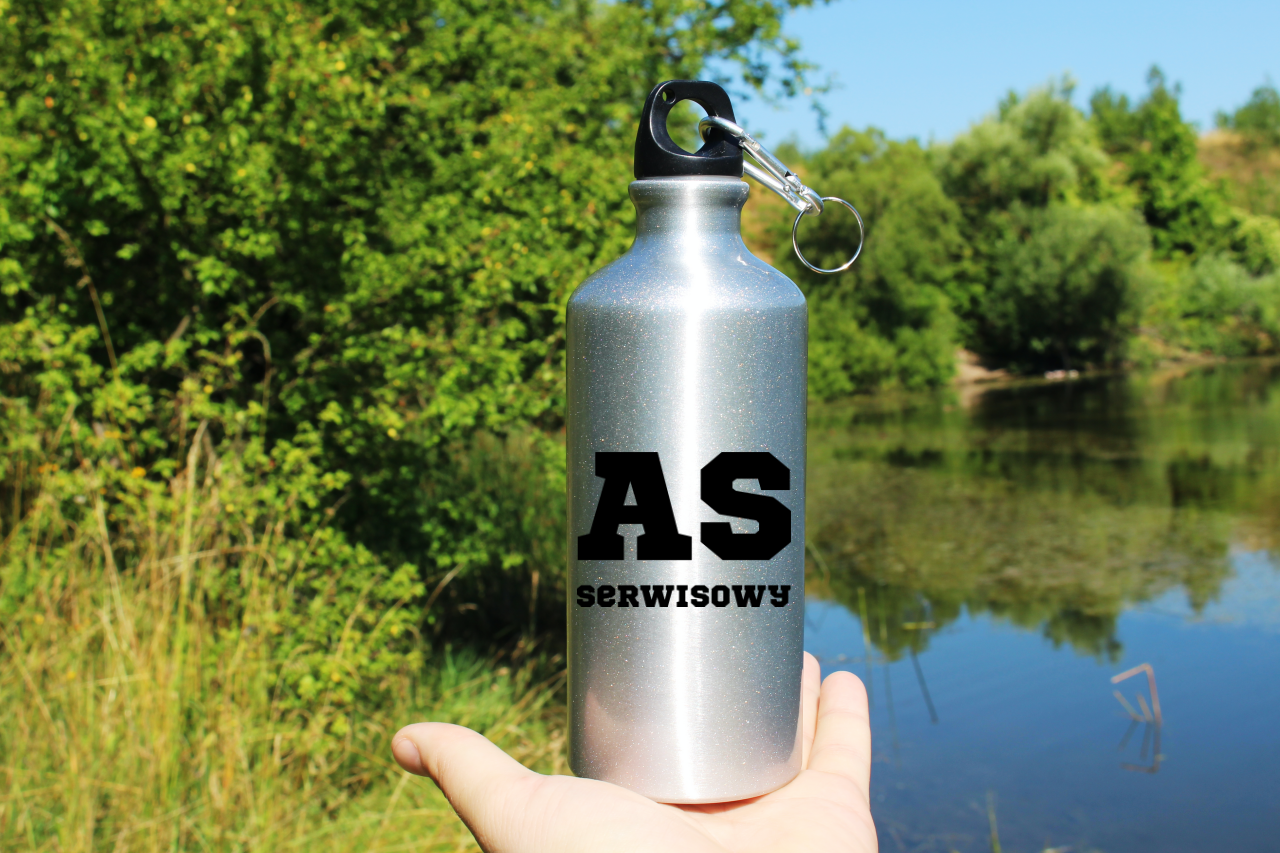 Butelka srebrna 500 ml z napisem "AS SERWISOWY" #3