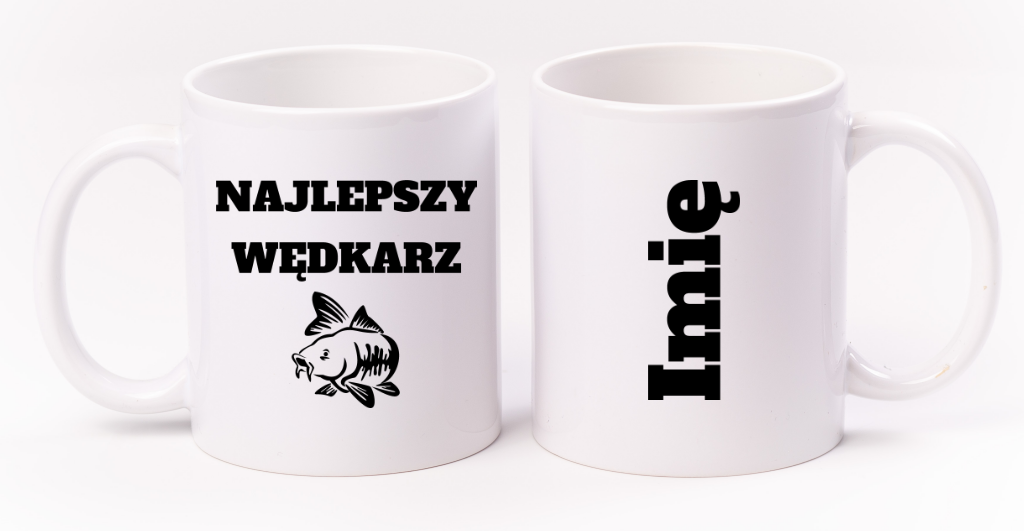 Kubek biały z nadrukiem: "Najlepszy wędkarz" - wędkarstwo #8