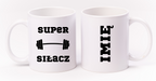 Kubek biały z nadrukiem „Super Siłacz” – na prezent, siłownia #3