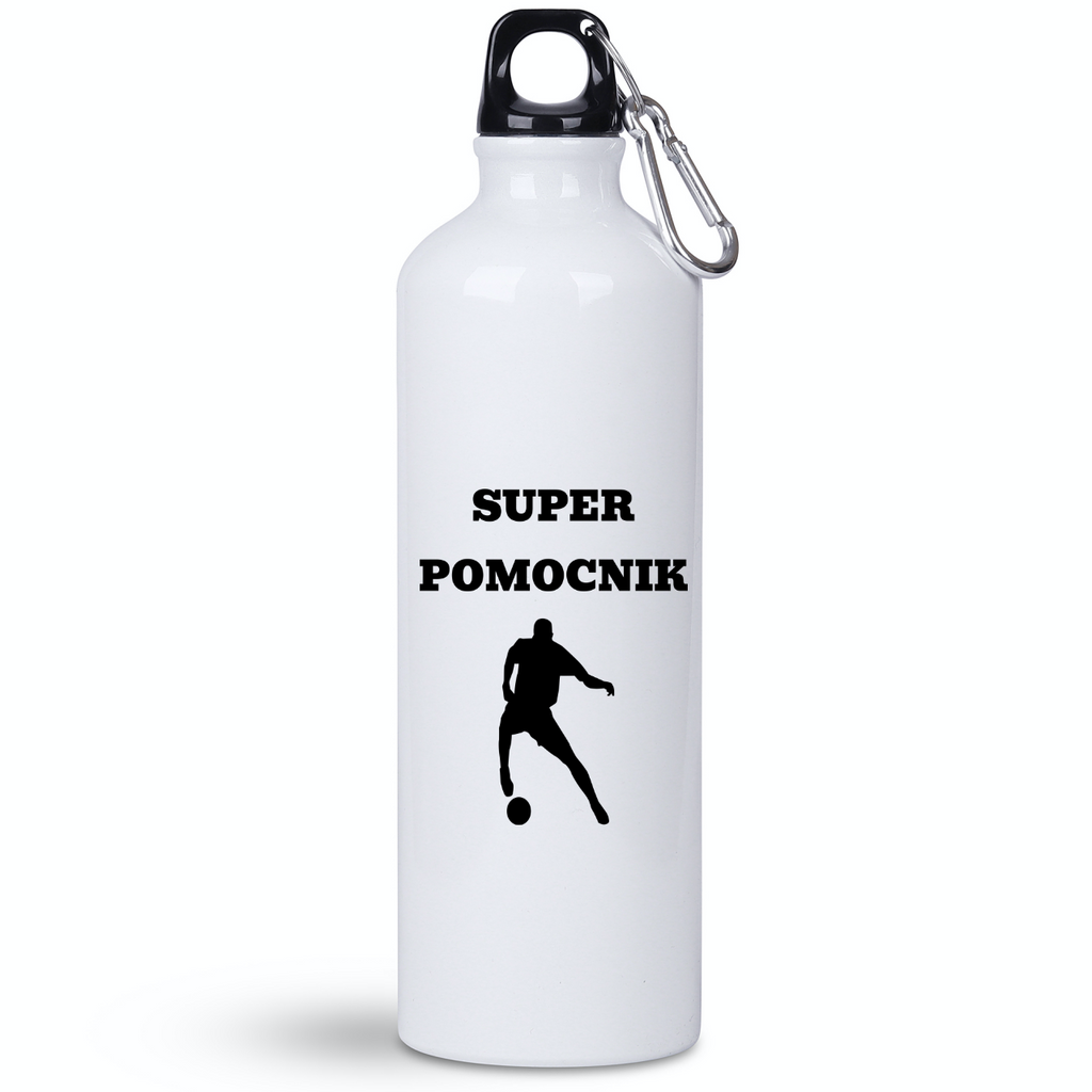 Butelka biała 800 ml z nadrukiem "Super Pomocnik" – piłka nożna #4