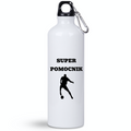 Butelka biała 800 ml z nadrukiem "Super Pomocnik" – piłka nożna #4