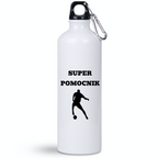Butelka biała 800 ml z nadrukiem "Super Pomocnik" – piłka nożna #4