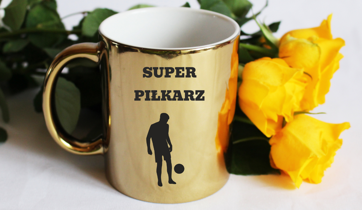 Kubek biały z nadrukiem "Super Piłkarz" – piłka nożna #7