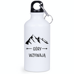Butelka biała 400 ml z nadrukiem „Góry wzywają” #2