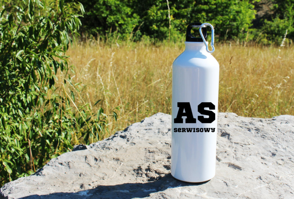 Bidon biały 800 ml z napisem: "AS SERWISOWY" #7