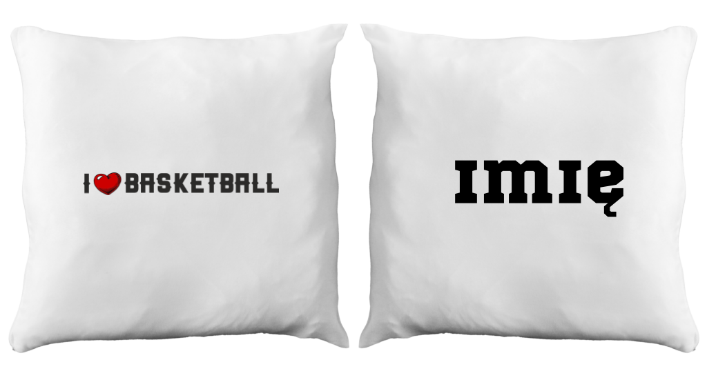 Poduszka z nadrukiem "I LOVE BASKETBALL" #3