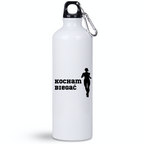 Bidon biały 800 ml z nadrukiem "Kocham Biegać", damski – bieganie #4