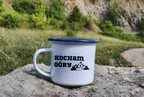 Kubek emaliowany biały z nadrukiem „Kocham Góry” #7