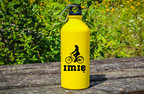 Bidon żółty 600 ml z grafiką roweru oraz dowolnym imieniem - dla rowerzystki #6