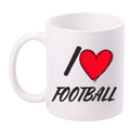 Kubek biały z nadrukiem "I Love Football" #2