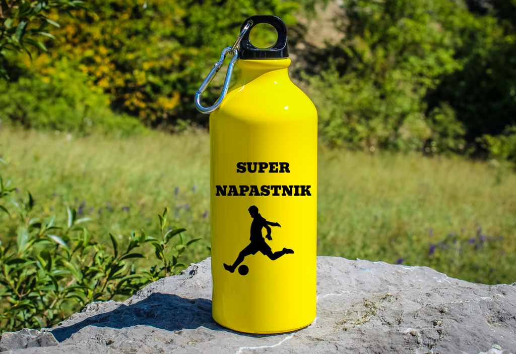 Bidon żółty 600 ml z napisem "Super Napastnik" – piłka nożna #6