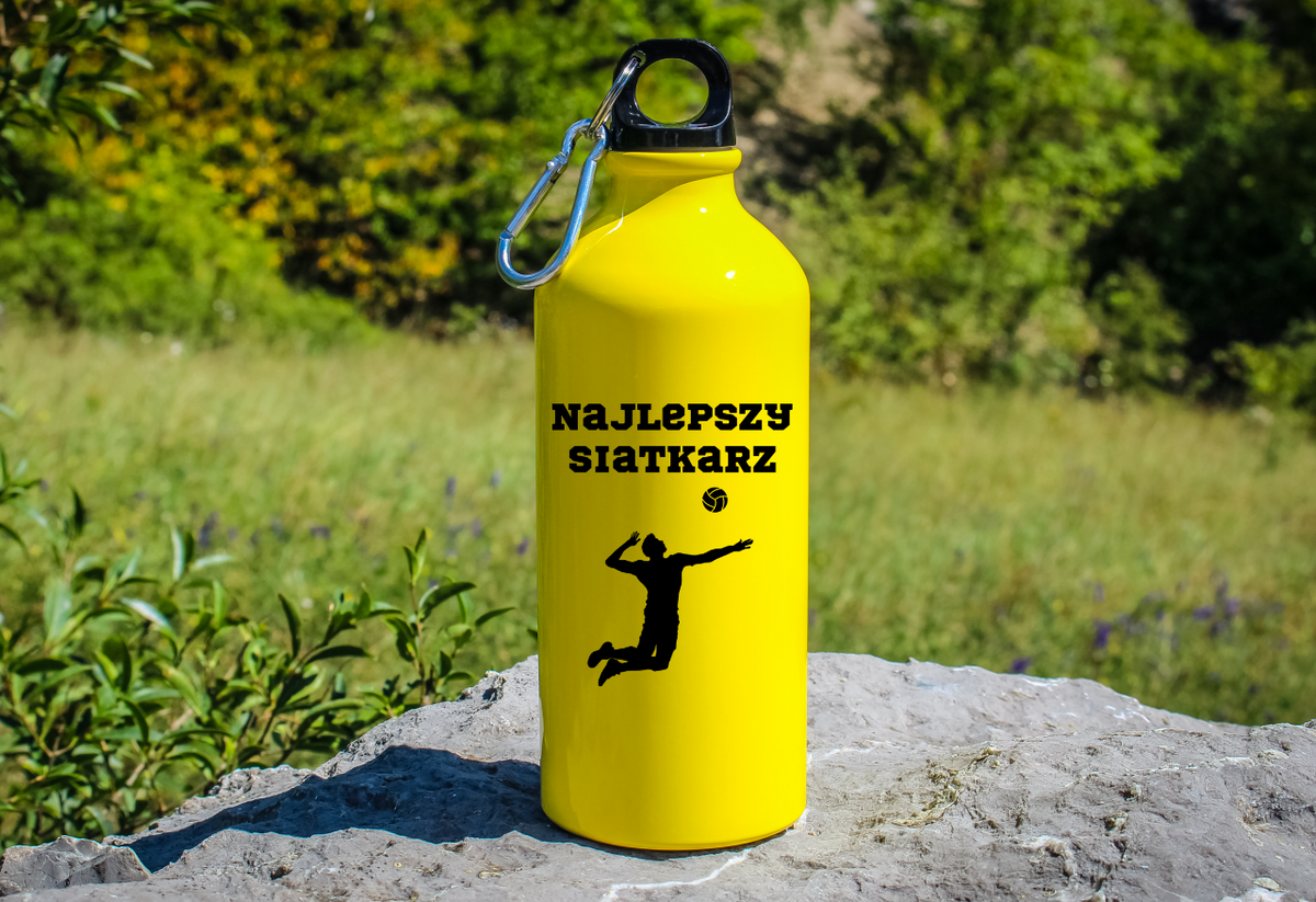Bidon żółty 600 ml z nadrukiem "Najlepszy Siatkarz" #6